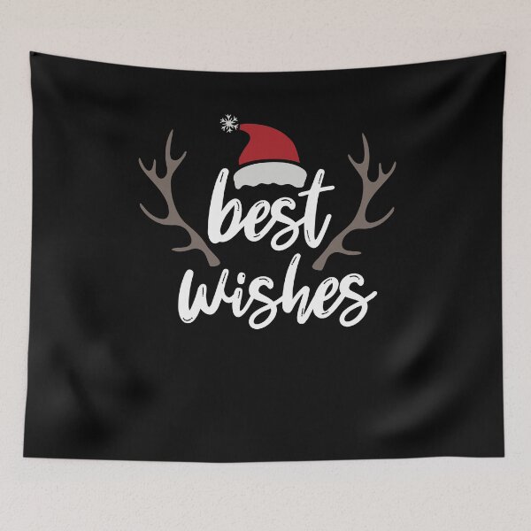 Item preview, Best Christmas Wishes with Santa Hat Design designed and sold by MyPriond.