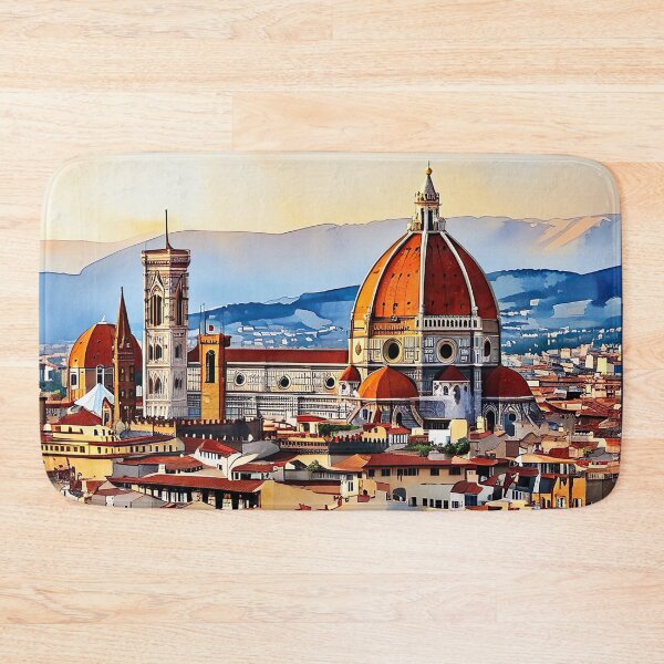 Item preview, Elegant Watercolor: Florence Duomo and Sunset Reflections designed and sold by ArteeInnovation.