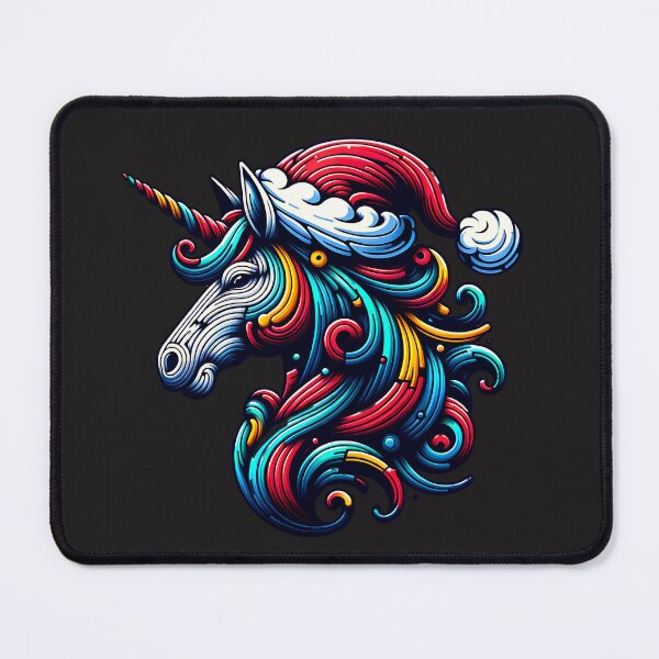 Item preview, Colorful Unicorn Santa Hat designed and sold by AwesomeBeyondLimits.