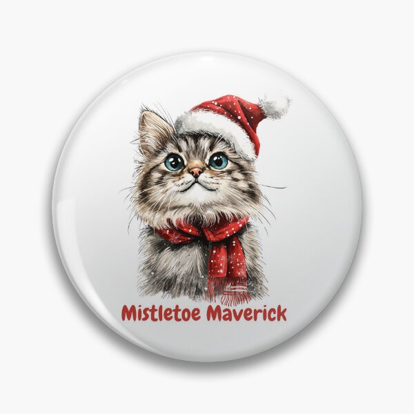 Item preview, Mistletoe Maverick: Stylish Christmas Cat Illustration, Funny Cat designed and sold by Halina-il.