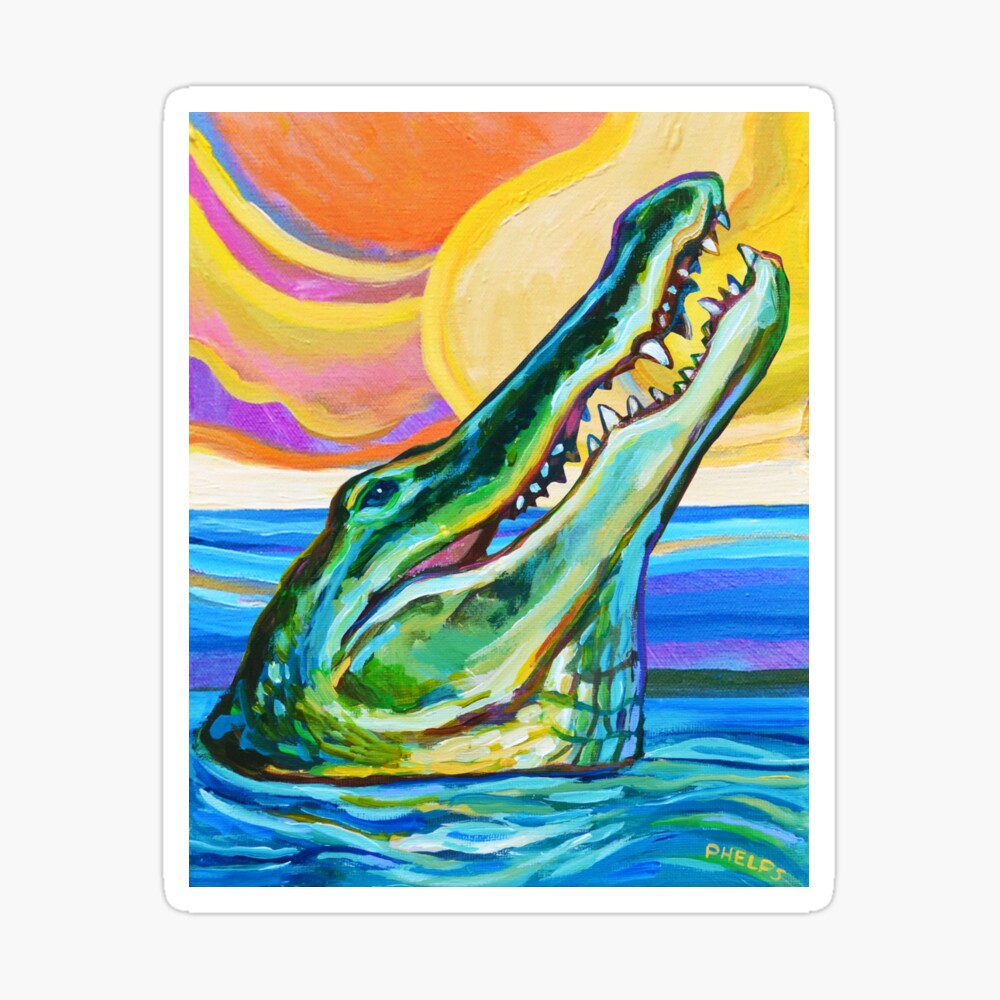 Big blue Gator Canvas Print