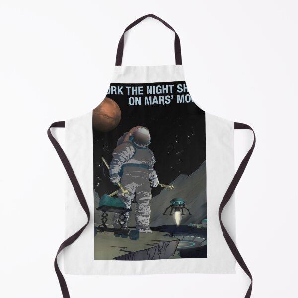 Item preview, STK205447S-Work The Night Shift On Mars' Moon - Space Travel Recruitment Poster designed and sold by StocktrekImages.