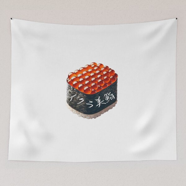 Item preview, Glistening Ikura Sushi Art Print designed and sold by SakuraJapanArt.