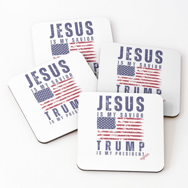 Item preview, Jesus is my savior and Trump is my president again designed and sold by Lady-Frost.