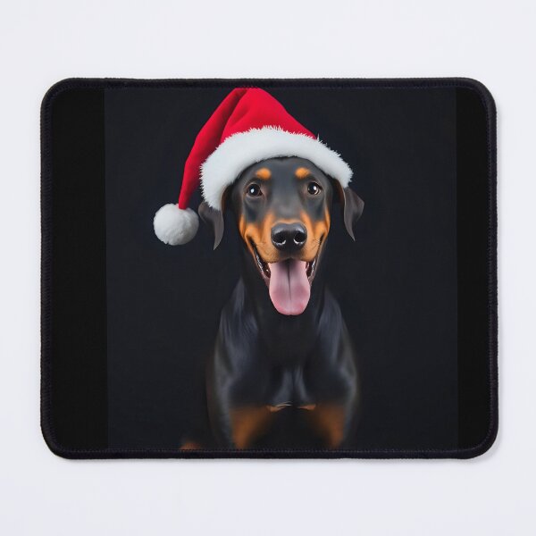 Item preview, Merry Christmas Dobermann with Santa hat  designed and sold by Kaleddis.