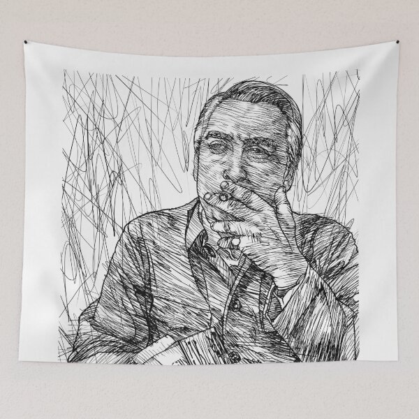 Item preview, ROLAND BARTHES ink portrait .2 designed and sold by lautir.