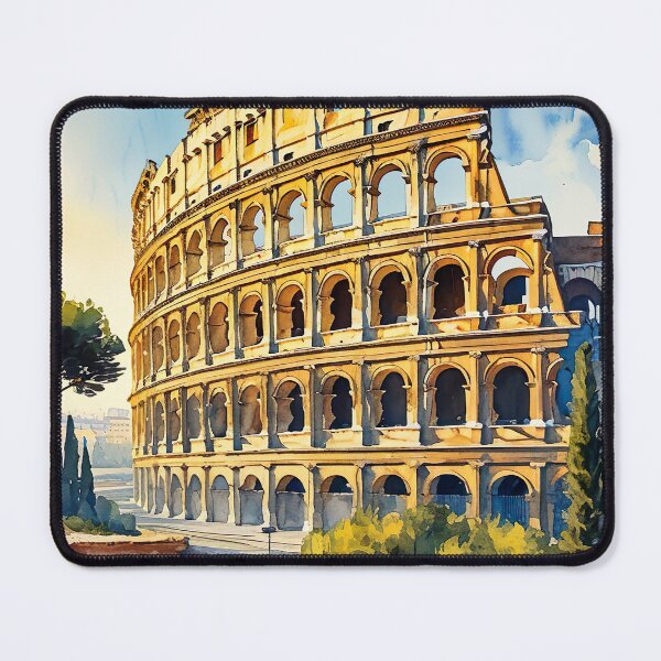 Item preview, Majestic Watercolor: Rome’s Colosseum in Golden Sunlight designed and sold by ArteeInnovation.