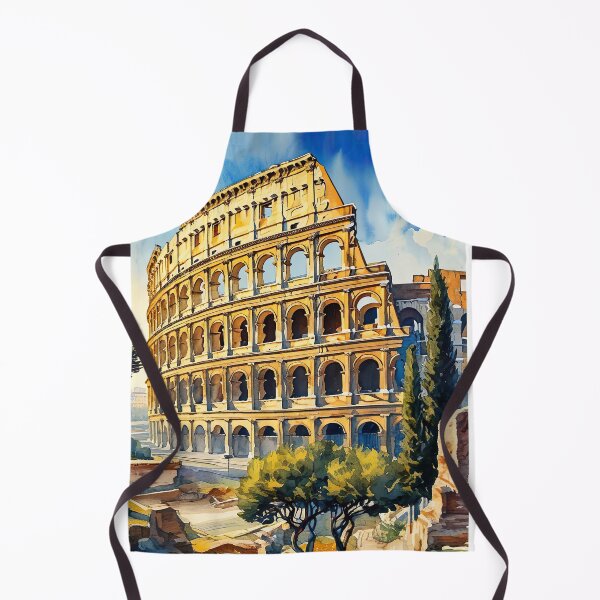 Item preview, Majestic Watercolor: Rome’s Colosseum in Golden Sunlight designed and sold by ArteeInnovation.