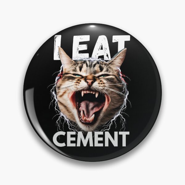 Item preview, I eat cement cursed cat designed and sold by MilkyForest.