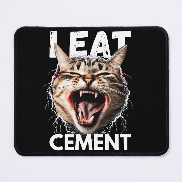 Item preview, I eat cement cursed cat designed and sold by MilkyForest.