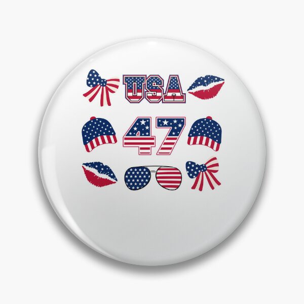 Item preview, Usa 47 kiss bow glasses flag hat designed and sold by Lady-Frost.