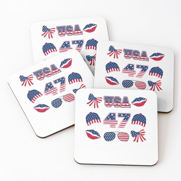 Item preview, Usa 47 kiss bow glasses flag hat designed and sold by Lady-Frost.