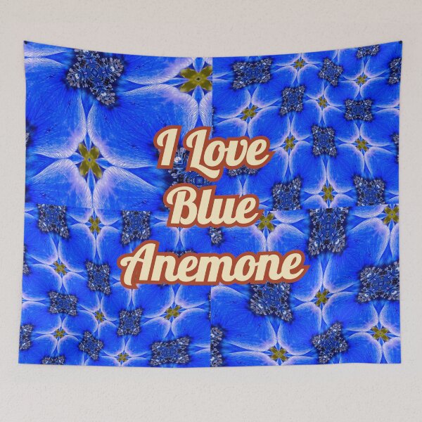 Item preview, Blue Garden Anemone Pattern designed and sold by Patternflower.