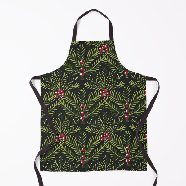 Item preview, Christmas fir tree and berries pattern designed and sold by Angry Swan Designs.