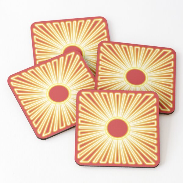 Item preview, Neon effect sun design #4 red background designed and sold by PEB-creative24.