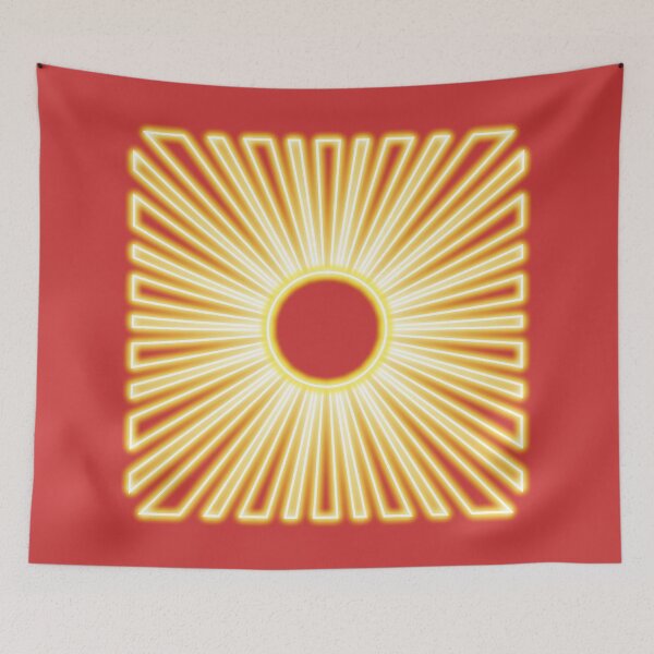 Item preview, Neon effect sun design #4 red background designed and sold by PEB-creative24.