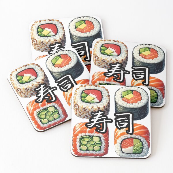 Item preview, Assorted Sushi Rolls Collection Art Print designed and sold by SakuraJapanArt.