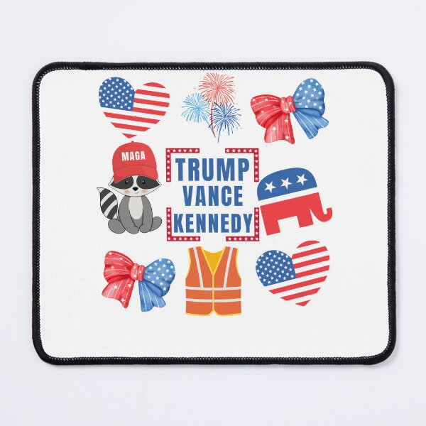 Item preview, Trump Vance Kennedy support bow heart MAGA designed and sold by Lady-Frost.