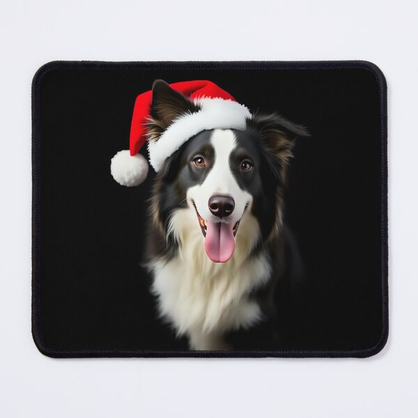 Item preview, Merry Christmas Bordercollie with Santa hat designed and sold by Kaleddis.