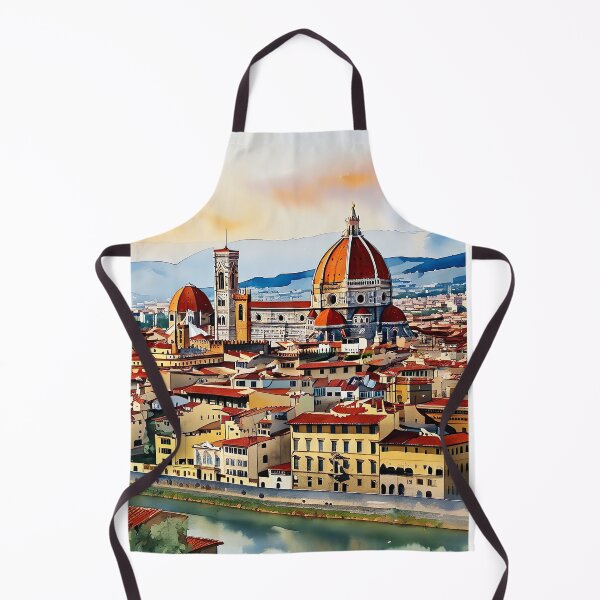 Item preview, Elegant Watercolor: Florence's Duomo and Sunset Reflections designed and sold by ArteeInnovation.