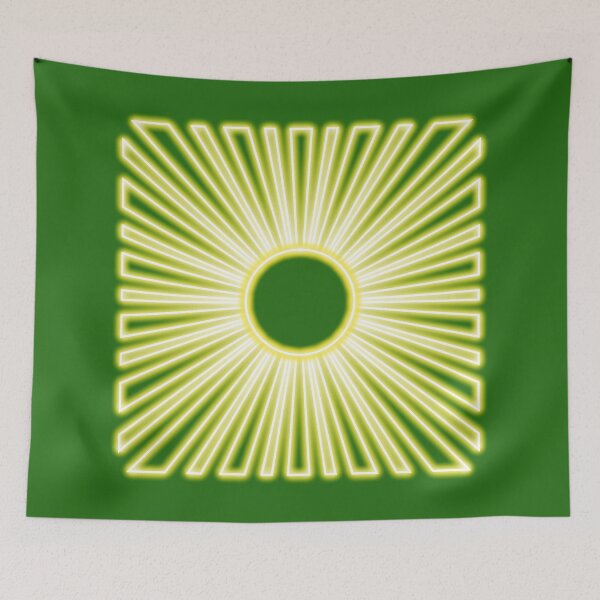 Item preview, Neon effect sun design #4 green background designed and sold by PEB-creative24.