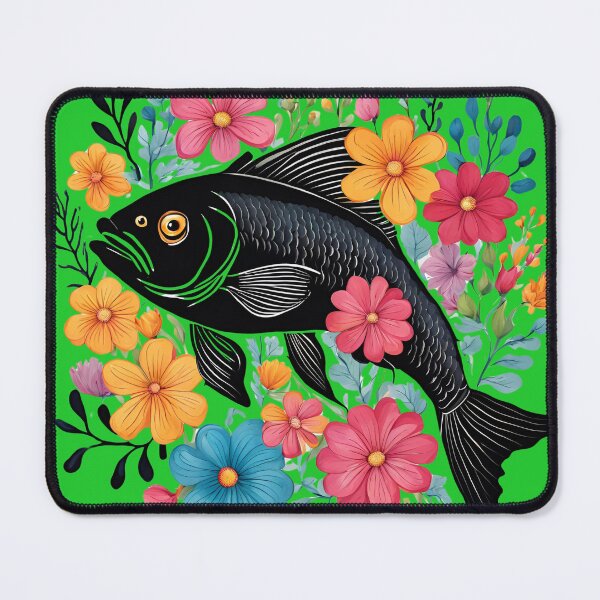 Item preview, Blach fish and flowers designed and sold by Vilemo.