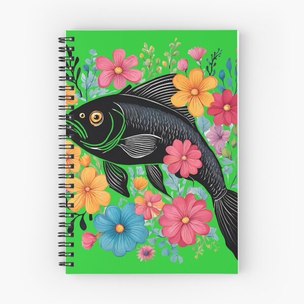 Item preview, Blach fish and flowers designed and sold by Vilemo.