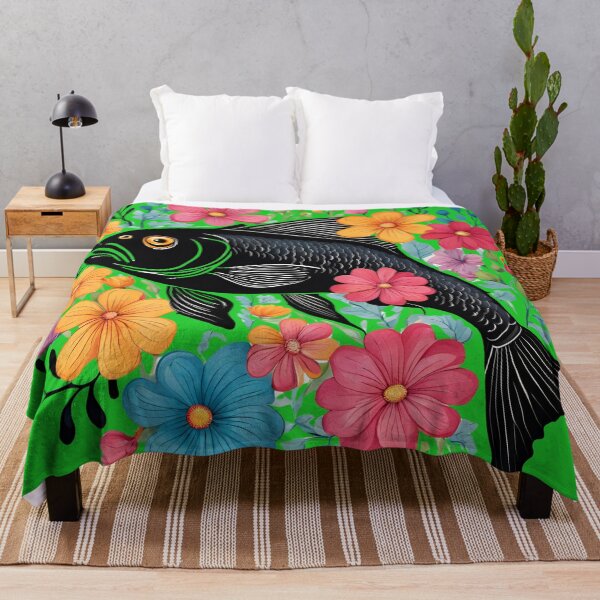 Item preview, Blach fish and flowers designed and sold by Vilemo.