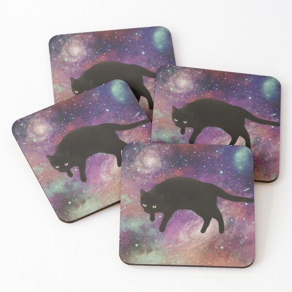 Item preview, Galaxy Cat – Black Cat Exploring the Cosmos designed and sold by kosabogi.