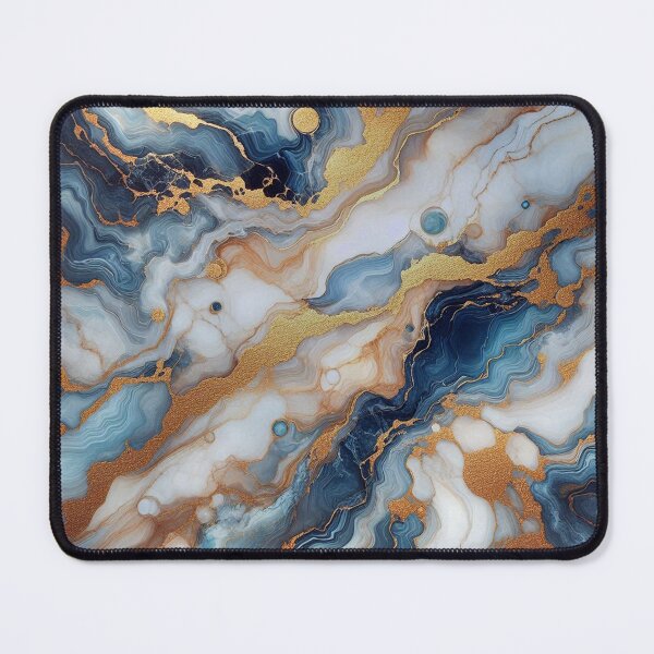 Item preview, Blue Marble with Gold Detail Art designed and sold by maulaniism.