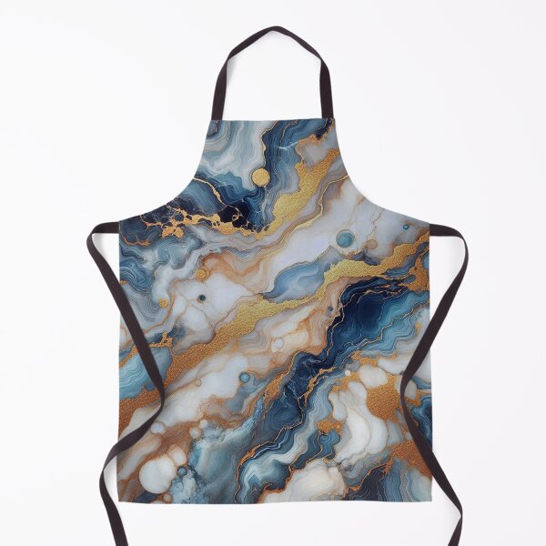 Item preview, Blue Marble with Gold Detail Art designed and sold by maulaniism.