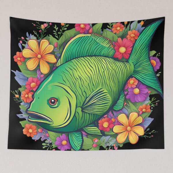 Item preview, Green fish designed and sold by Vilemo.