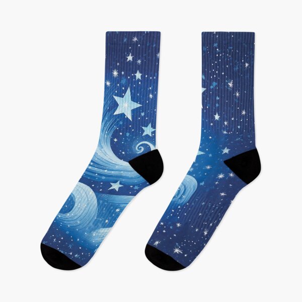 Item preview, A swirling sky design filled with twinkling Christmas stars and falling snow. designed and sold by HEMRO.