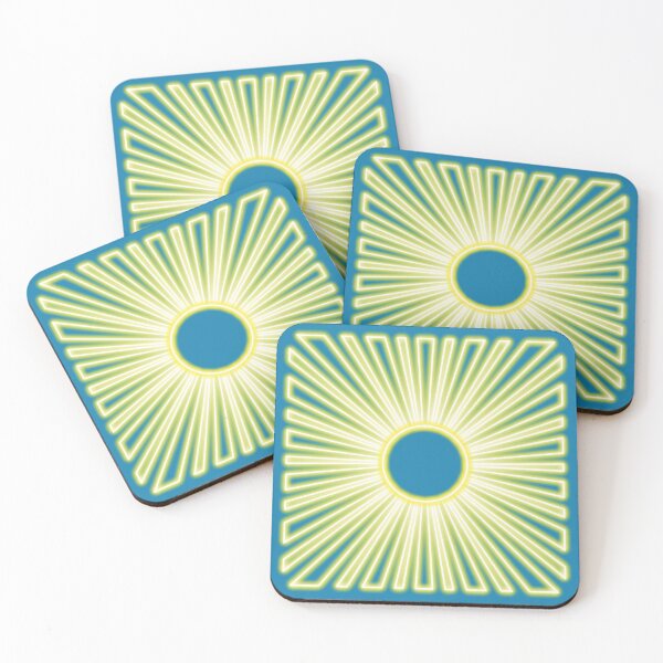 Item preview, Neon effect sun design #4 blue background designed and sold by PEB-creative24.