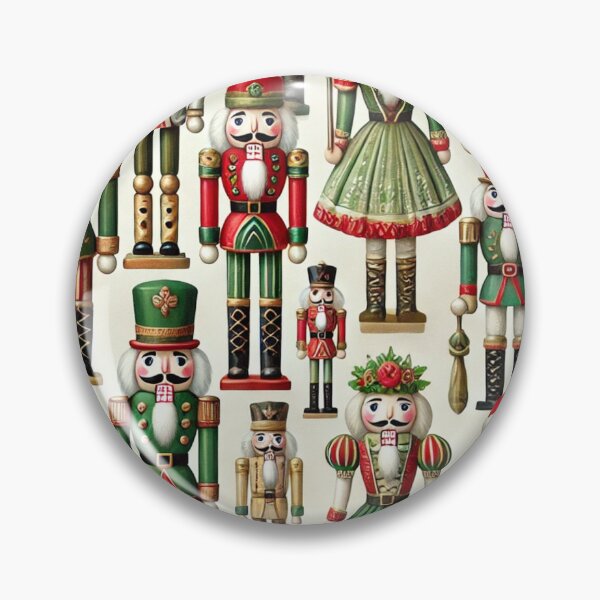 Item preview, Green red and gold nut crackers designed and sold by ValerieStOnge.