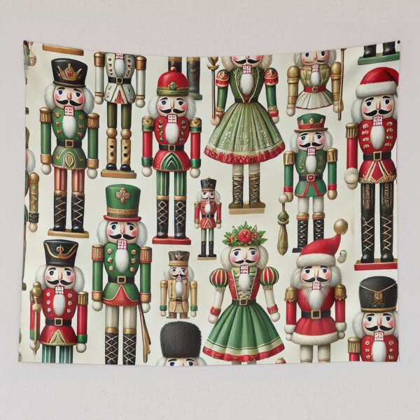Item preview, Green red and gold nut crackers designed and sold by ValerieStOnge.