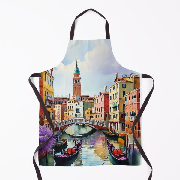 Item preview, Romantic Watercolor: Venice Gondolas and Rialto Bridge designed and sold by ArteeInnovation.