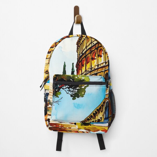 Item preview, Majestic Watercolor: Rome's Colosseum in Golden Light designed and sold by ArteeInnovation.