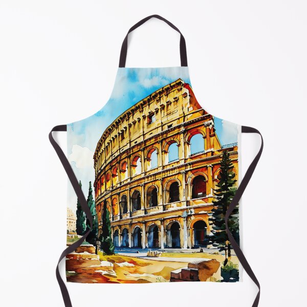 Item preview, Majestic Watercolor: Rome's Colosseum in Golden Light designed and sold by ArteeInnovation.