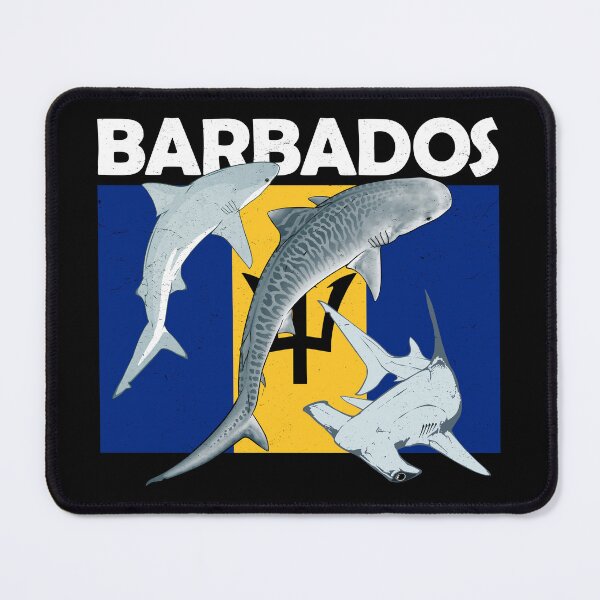 Item preview, Barbados tiger shark bull shark hammerhead shark designed and sold by NicGrayGraphic.
