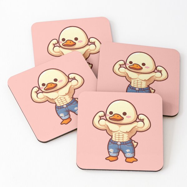 Item preview, Kawaii Bodybuilder Duck designed and sold by StylishDesigns_ByJohn.