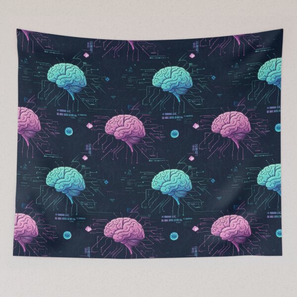 Item preview, Cybernetic Brain with Code Flow designed and sold by MySignatureItems.