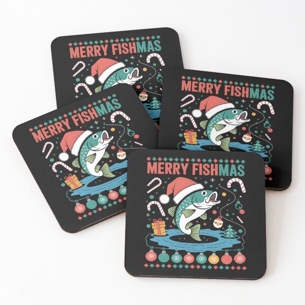 Item preview, Merry Fishmas Fishing Christmas designed and sold by DomTeesHaven.