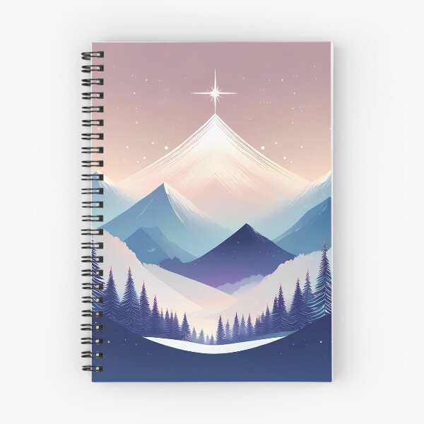 Item preview, Majestuosa escena de montaña invernal con estrellas radiantes designed and sold by BareNature.