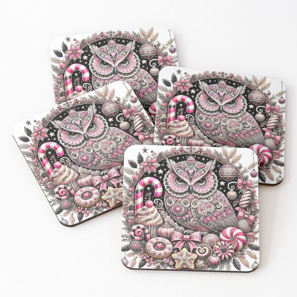 Item preview, Season of Magic The Owl Christmas Wreath Festive Christmas Design designed and sold by Negative Vibes Only.