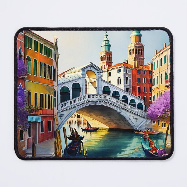 Item preview, Venetian Watercolor: Gondolas and the Rialto Bridge designed and sold by ArteeInnovation.
