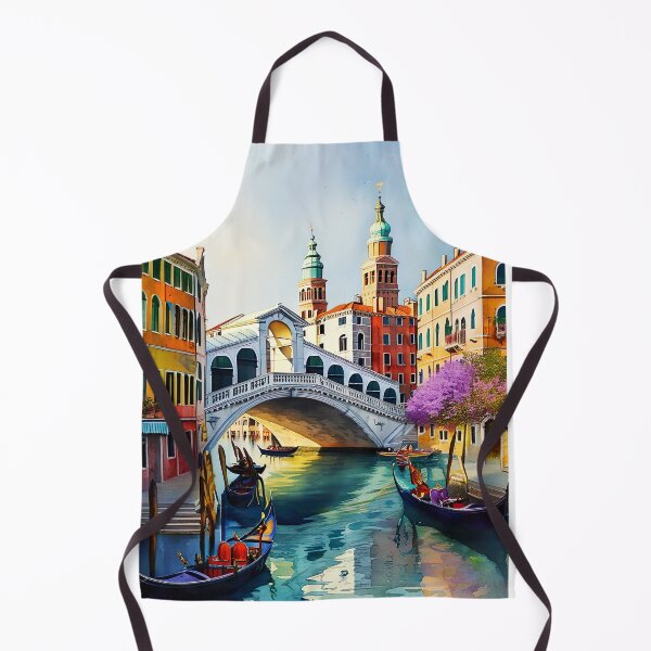 Item preview, Venetian Watercolor: Gondolas and the Rialto Bridge designed and sold by ArteeInnovation.
