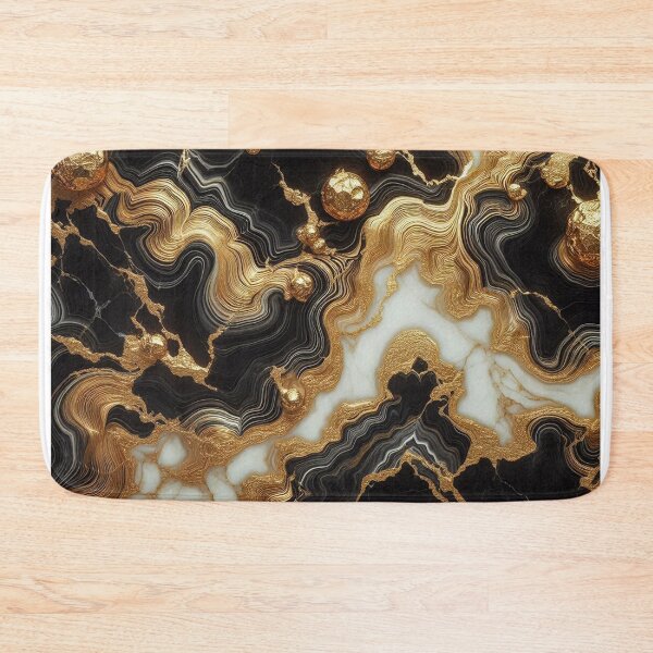 Item preview, Golden Veins: Black Marble Luxe designed and sold by maulaniism.