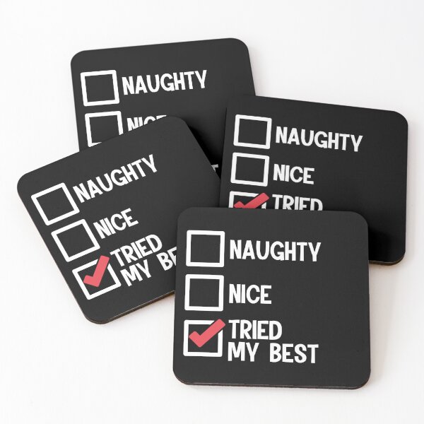Item preview, Naughty Nice Tried My Best Funny christmas Design designed and sold by PNGShop.