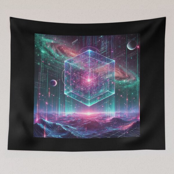 Item preview, Neon Nexus: Cosmic Digital Dreamscape designed and sold by MrTrendyDesigns.
